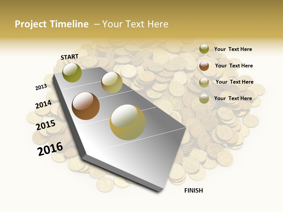 Earning Success Gold PowerPoint Template
