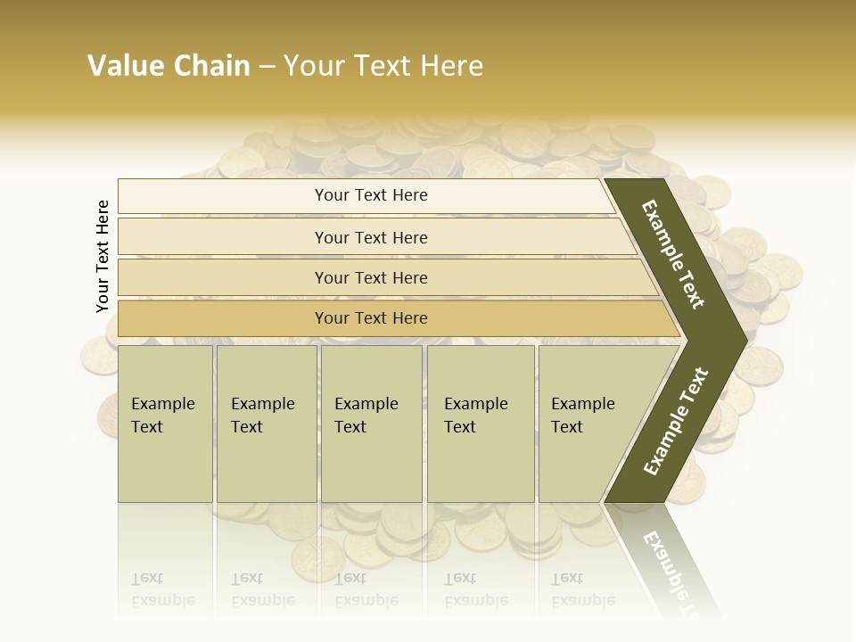 Earning Success Gold PowerPoint Template