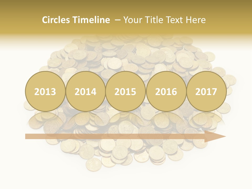 Earning Success Gold PowerPoint Template