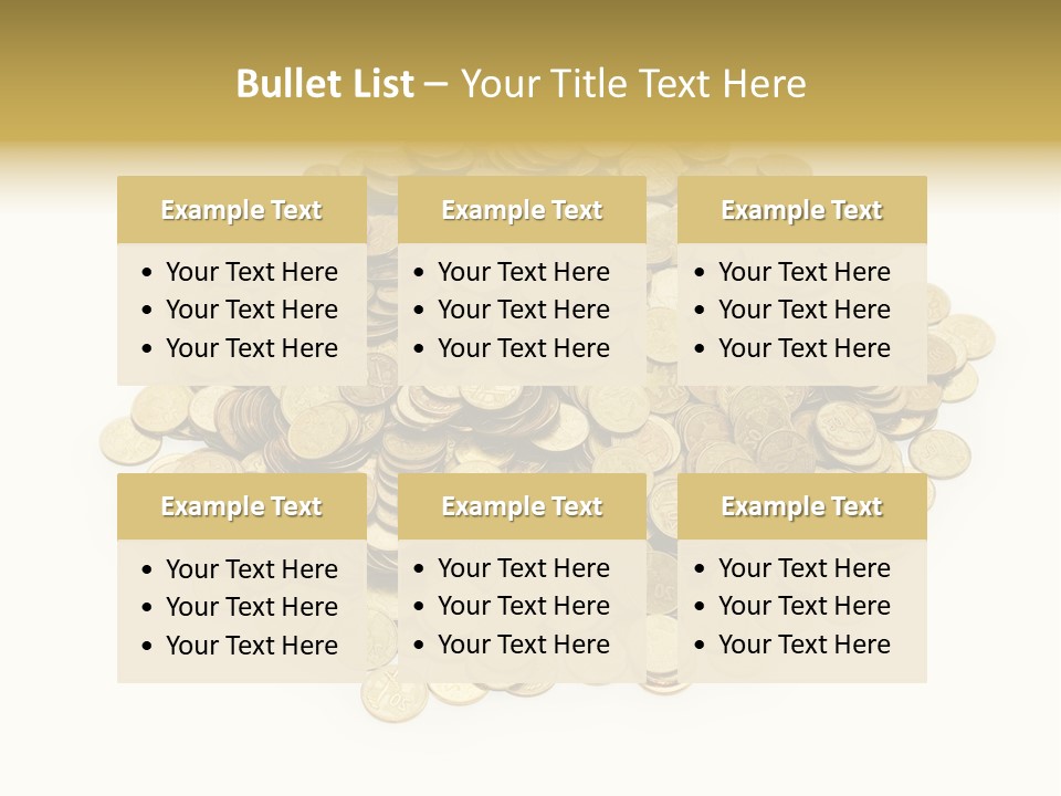 Earning Success Gold PowerPoint Template