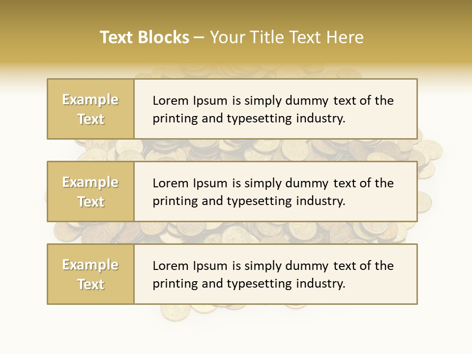 Earning Success Gold PowerPoint Template