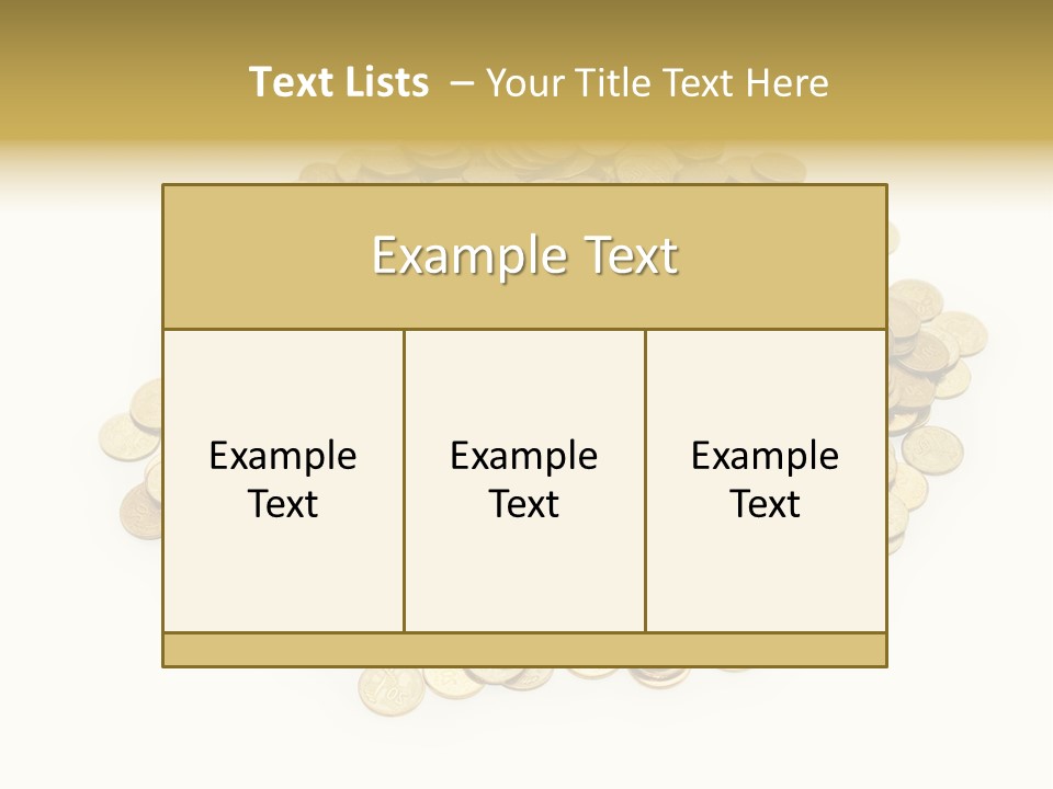 Earning Success Gold PowerPoint Template