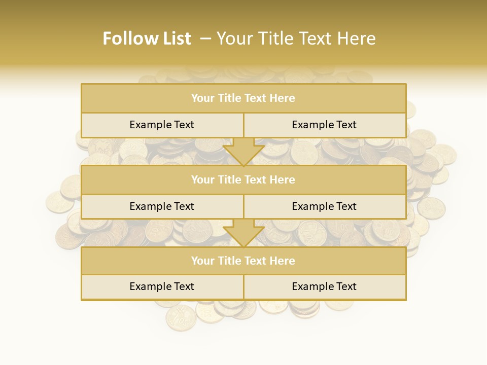 Earning Success Gold PowerPoint Template