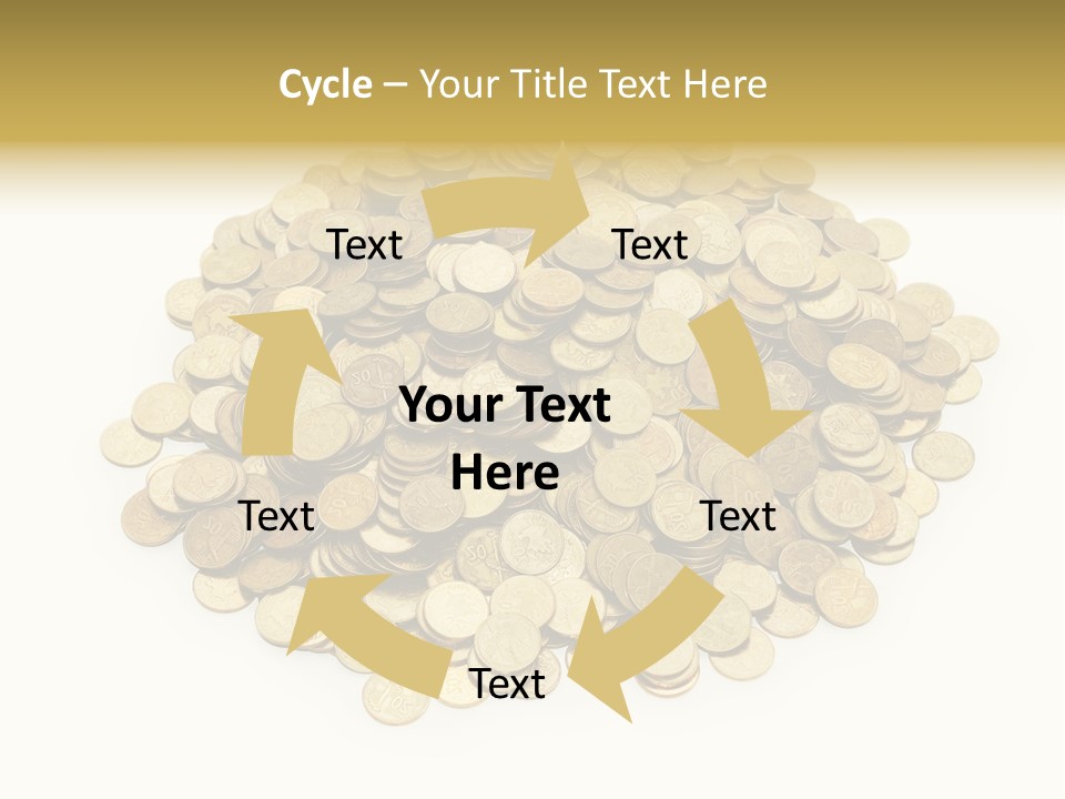Earning Success Gold PowerPoint Template