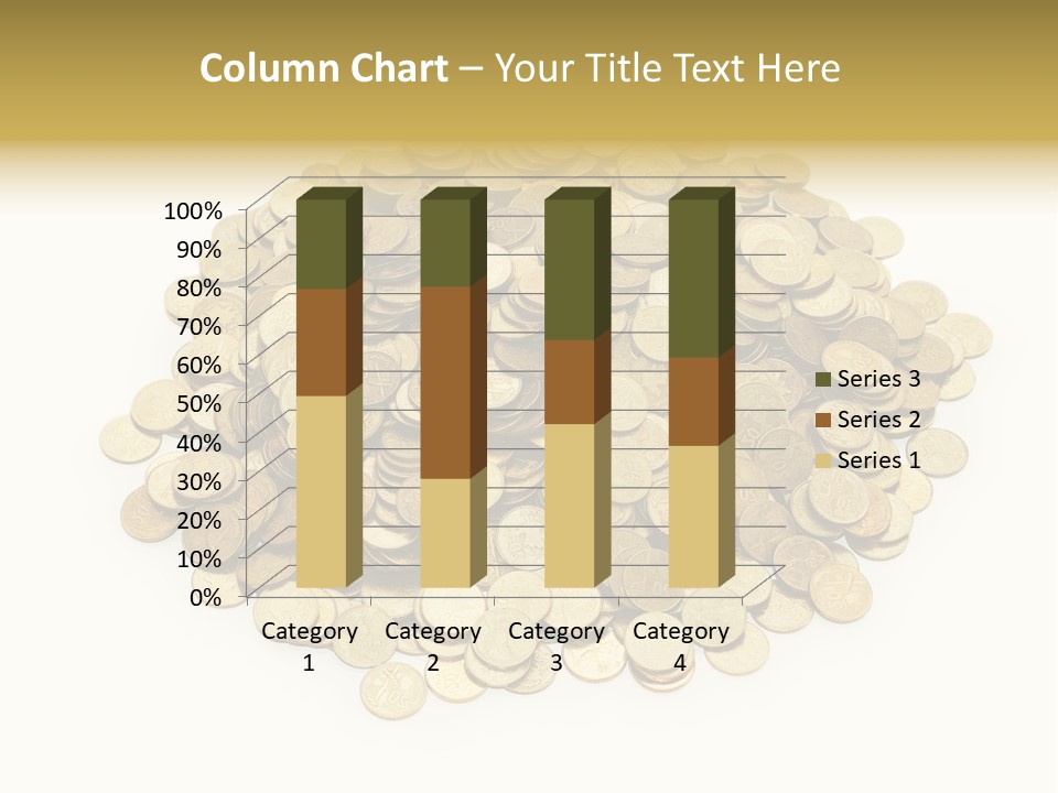 Earning Success Gold PowerPoint Template