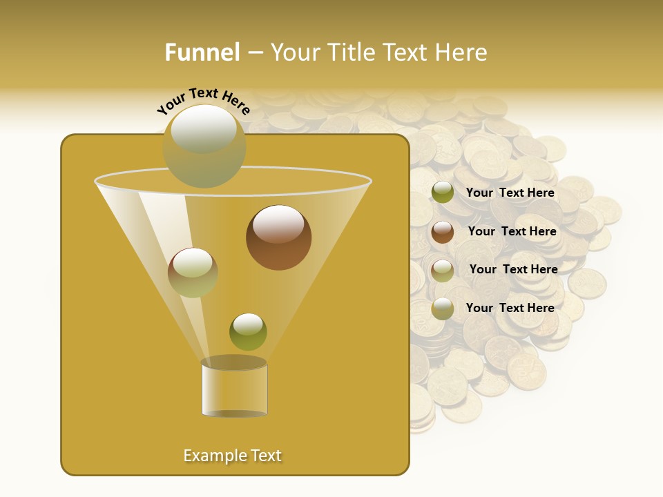 Earning Success Gold PowerPoint Template