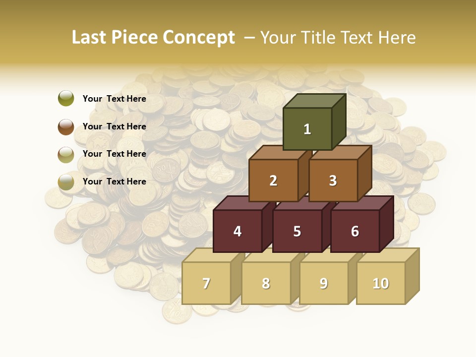 Earning Success Gold PowerPoint Template