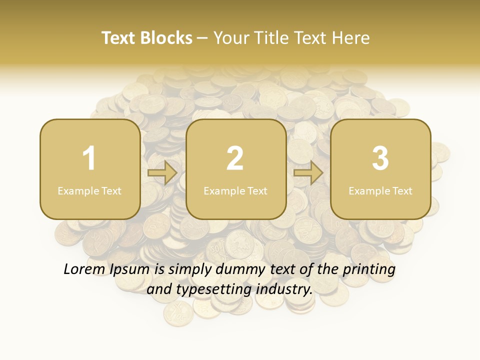 Earning Success Gold PowerPoint Template