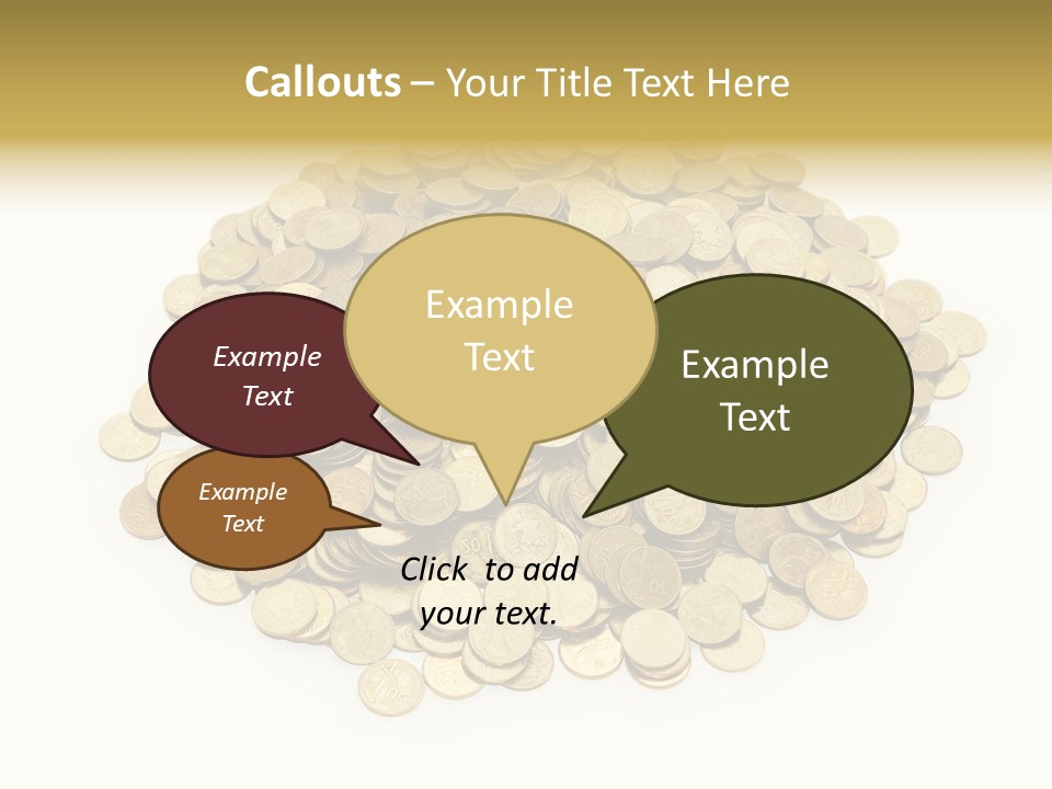 Earning Success Gold PowerPoint Template