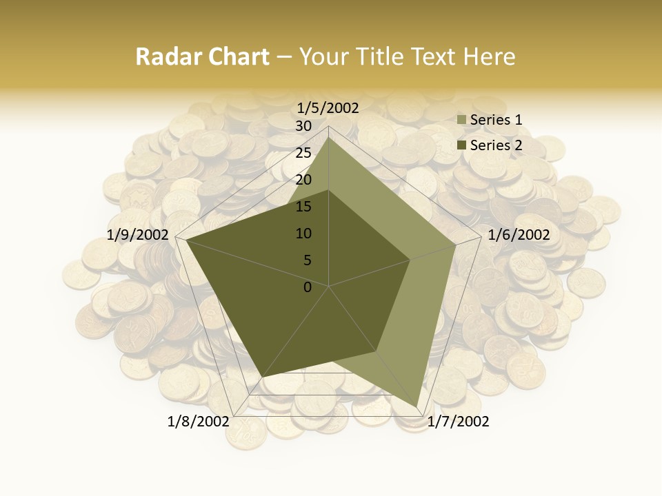 Earning Success Gold PowerPoint Template