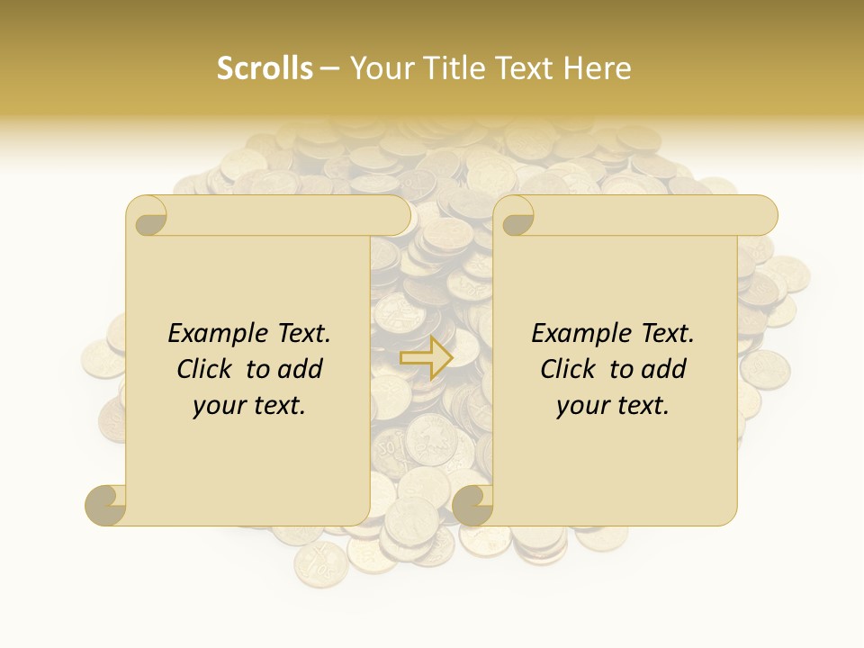 Earning Success Gold PowerPoint Template