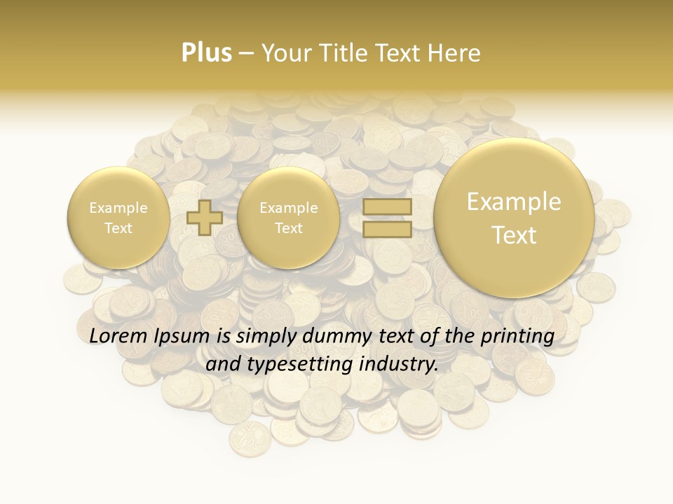 Earning Success Gold PowerPoint Template