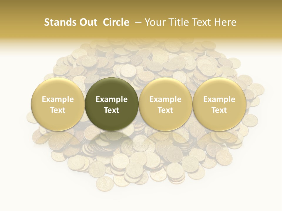 Earning Success Gold PowerPoint Template