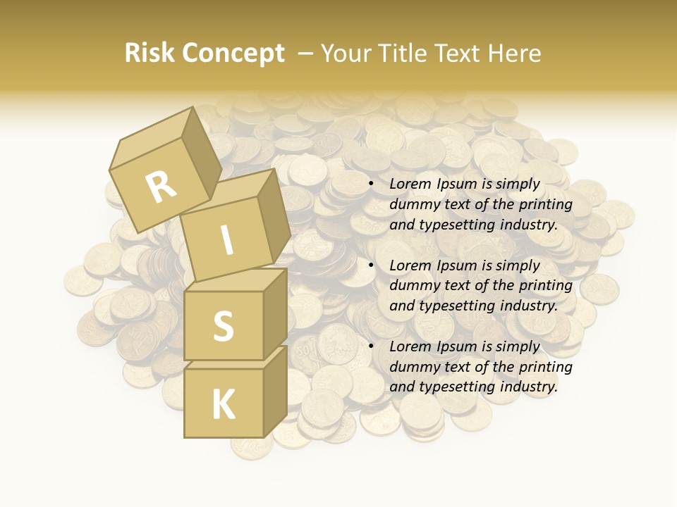 Earning Success Gold PowerPoint Template