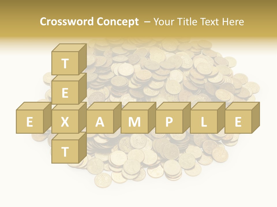 Earning Success Gold PowerPoint Template