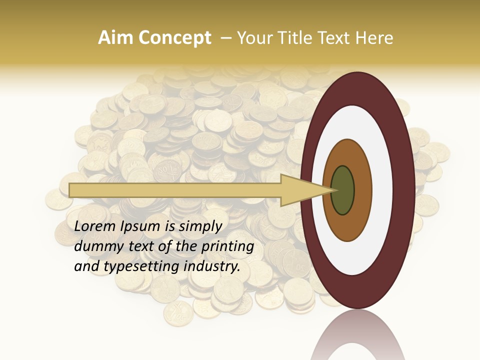 Earning Success Gold PowerPoint Template