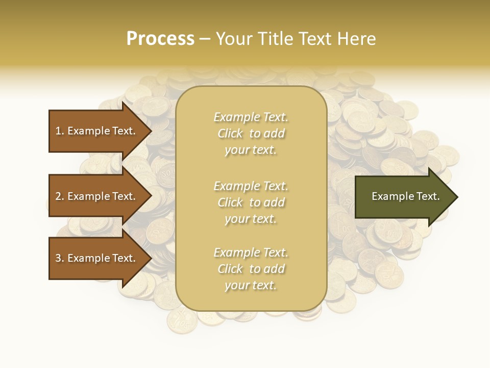 Earning Success Gold PowerPoint Template