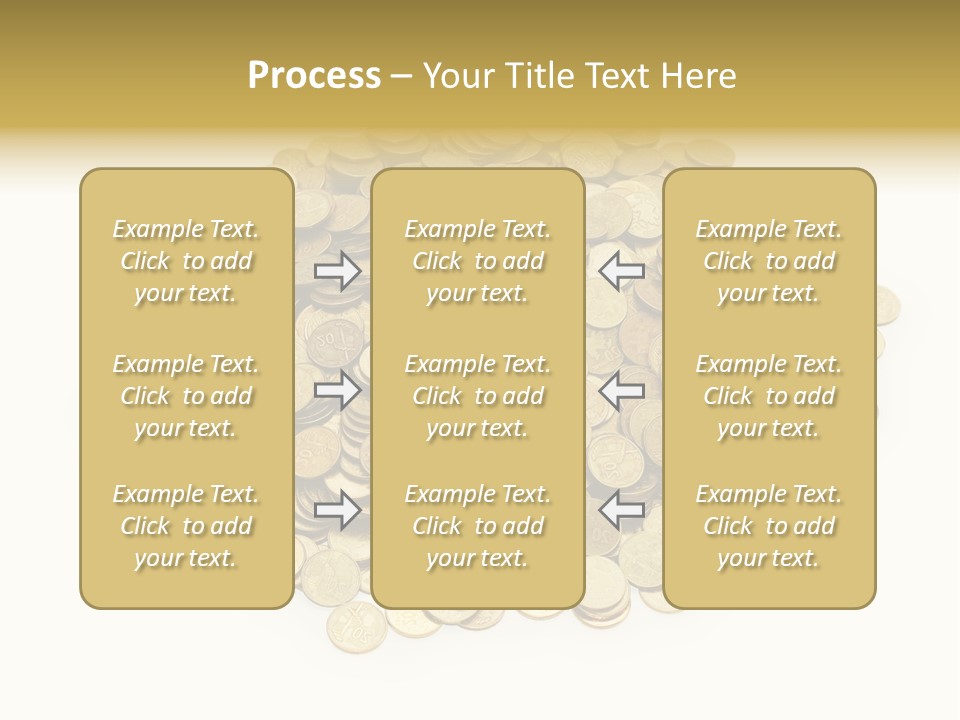 Earning Success Gold PowerPoint Template