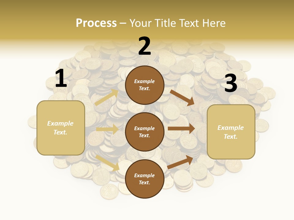 Earning Success Gold PowerPoint Template