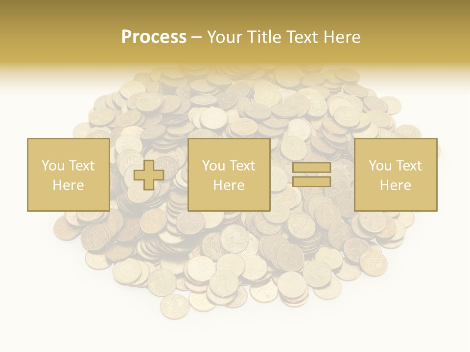 Earning Success Gold PowerPoint Template
