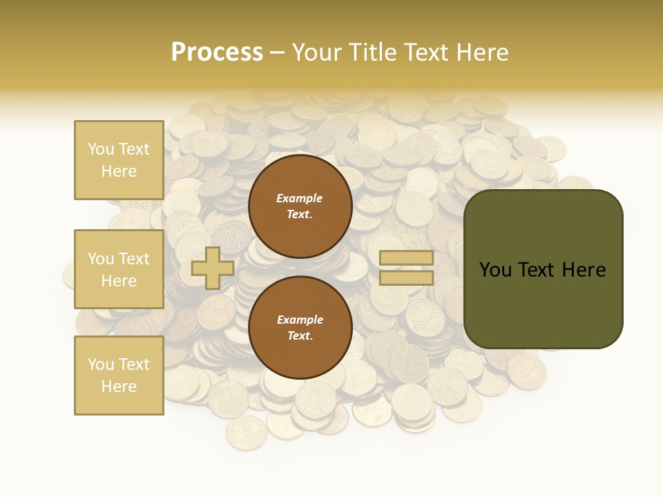 Earning Success Gold PowerPoint Template