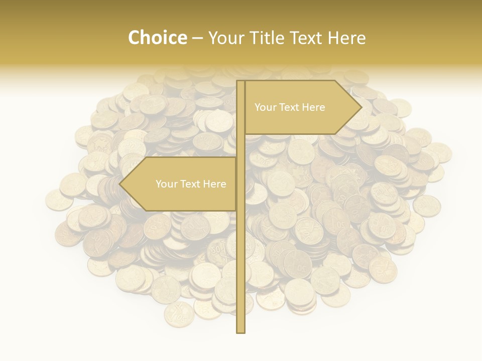 Earning Success Gold PowerPoint Template