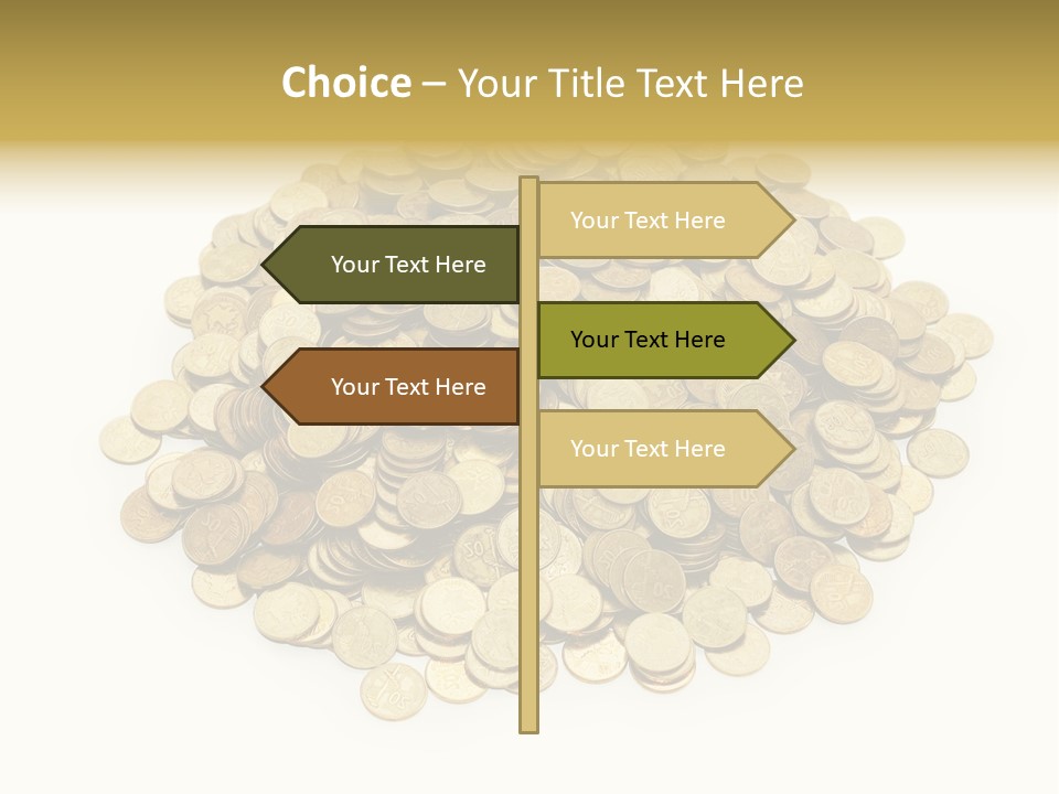 Earning Success Gold PowerPoint Template