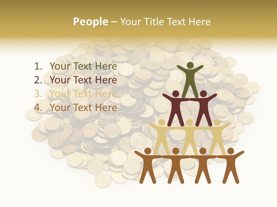 Earning Success Gold PowerPoint Template