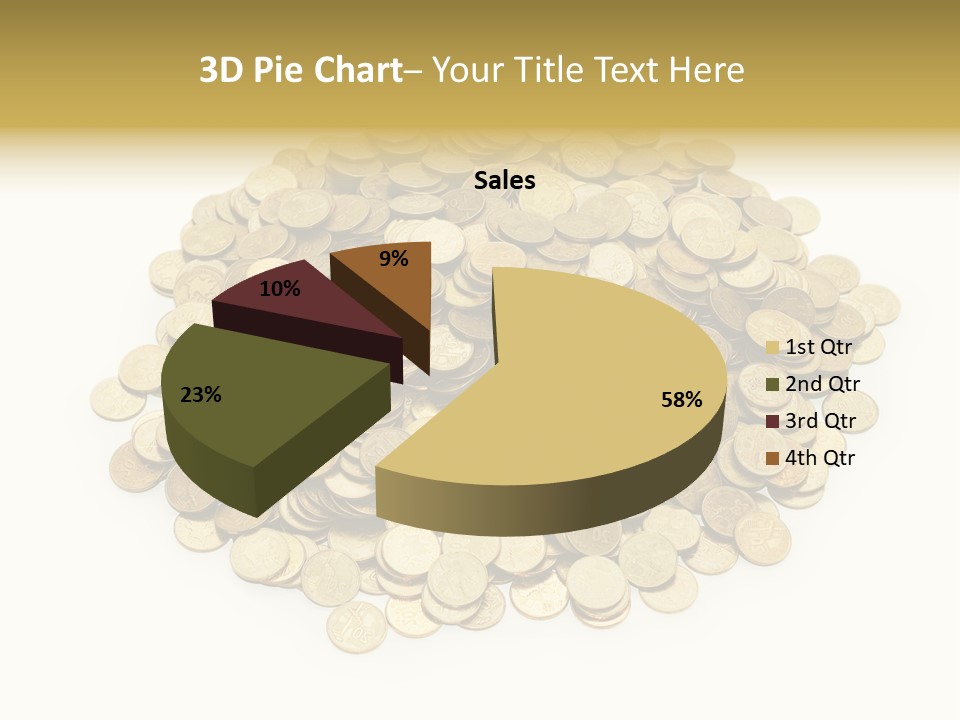 Earning Success Gold PowerPoint Template