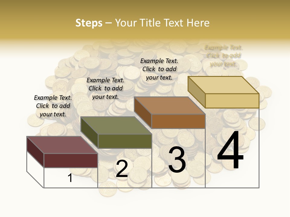 Earning Success Gold PowerPoint Template