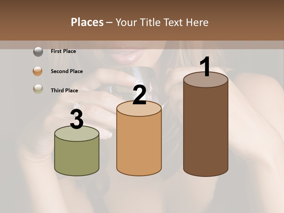 Beautiful Lady Mug PowerPoint Template