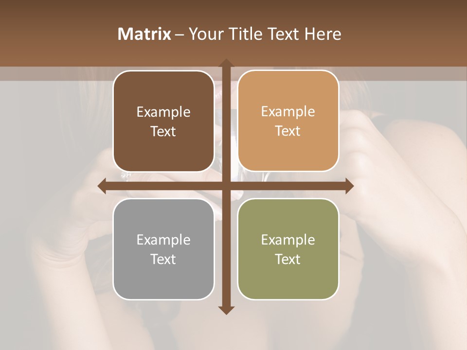 Beautiful Lady Mug PowerPoint Template