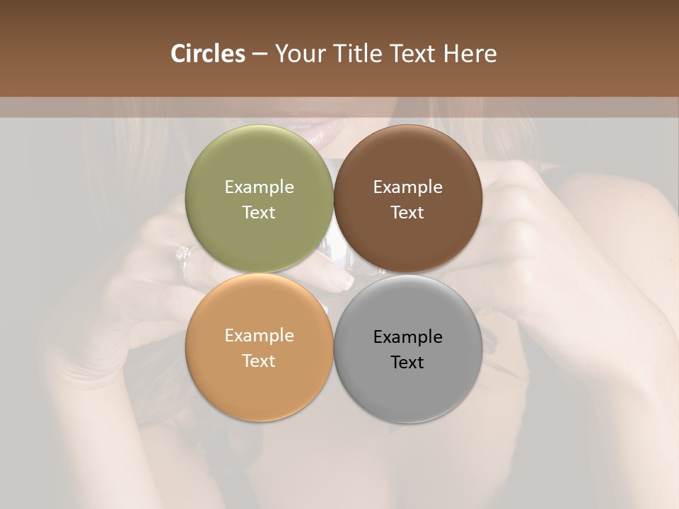 Beautiful Lady Mug PowerPoint Template