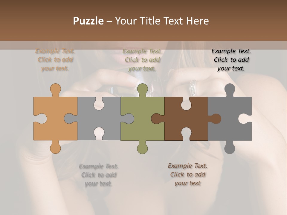 Beautiful Lady Mug PowerPoint Template