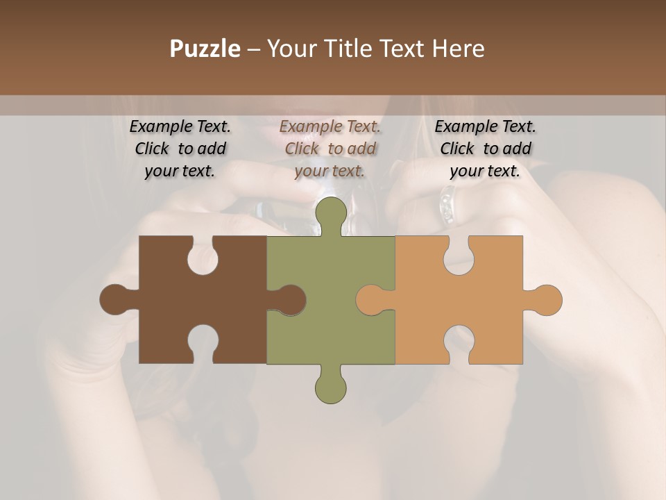 Beautiful Lady Mug PowerPoint Template