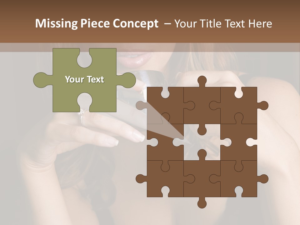 Beautiful Lady Mug PowerPoint Template