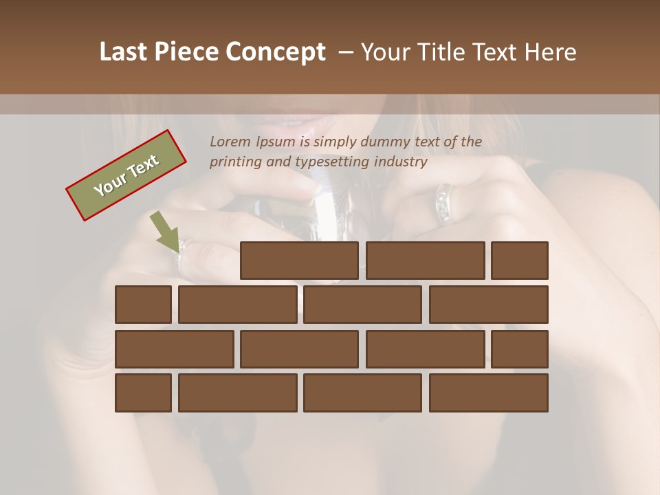 Beautiful Lady Mug PowerPoint Template