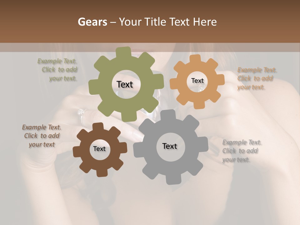 Beautiful Lady Mug PowerPoint Template