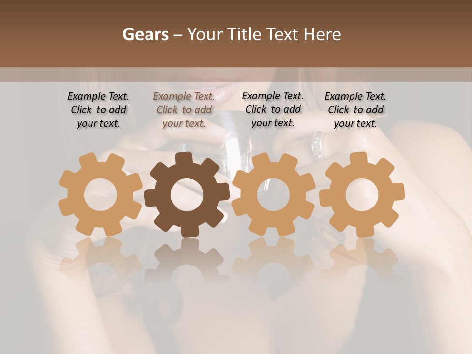 Beautiful Lady Mug PowerPoint Template