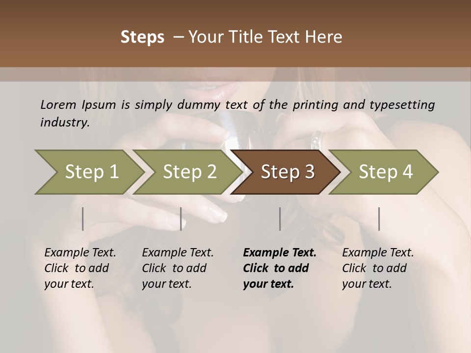 Beautiful Lady Mug PowerPoint Template