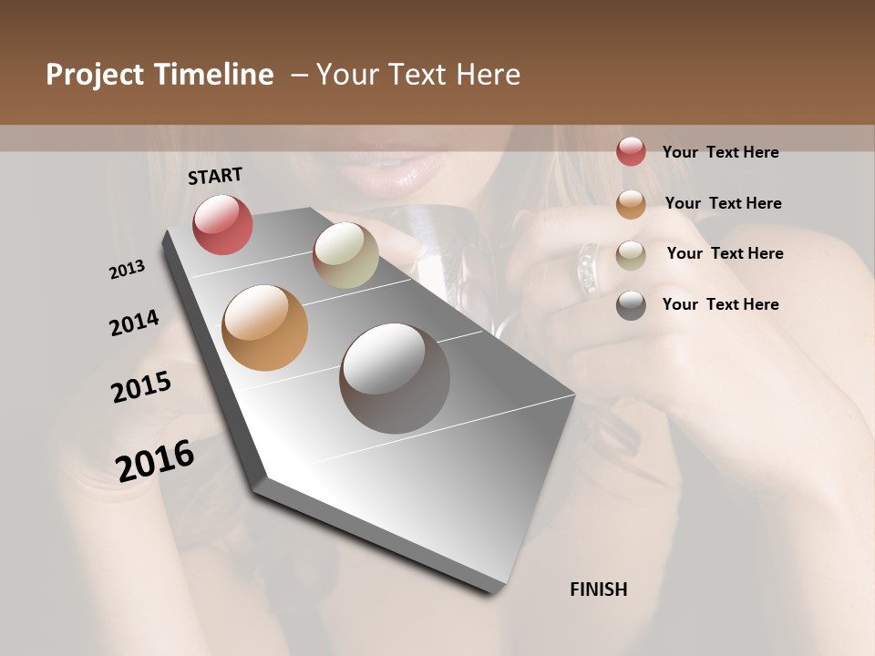 Beautiful Lady Mug PowerPoint Template