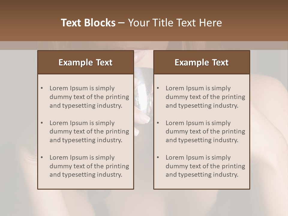 Beautiful Lady Mug PowerPoint Template