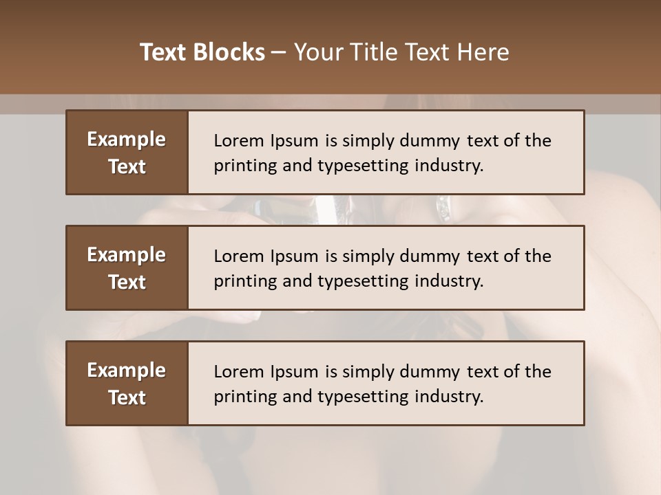 Beautiful Lady Mug PowerPoint Template