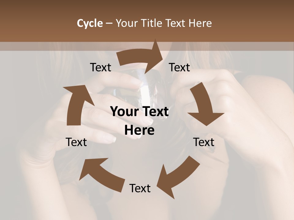 Beautiful Lady Mug PowerPoint Template