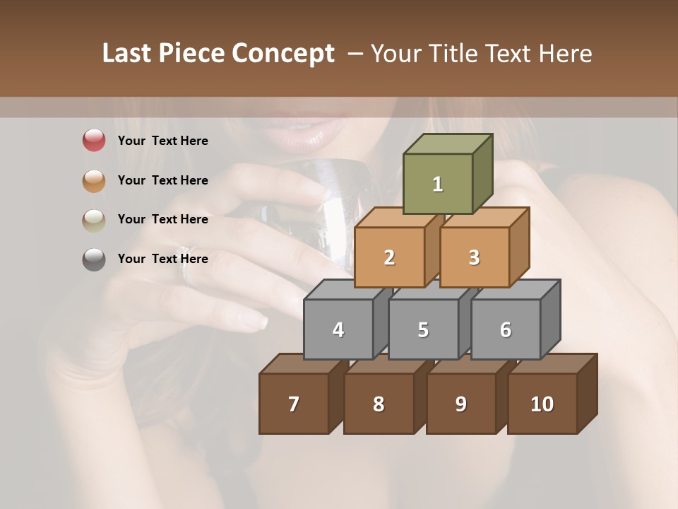 Beautiful Lady Mug PowerPoint Template