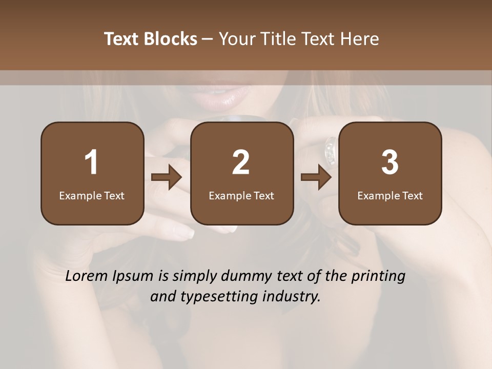 Beautiful Lady Mug PowerPoint Template