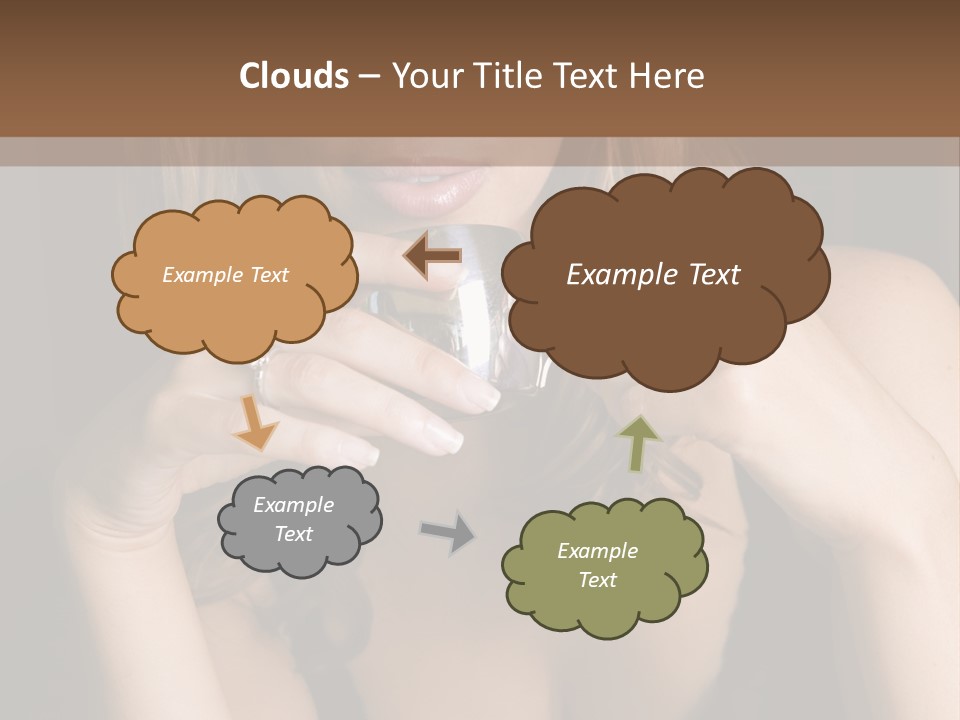 Beautiful Lady Mug PowerPoint Template