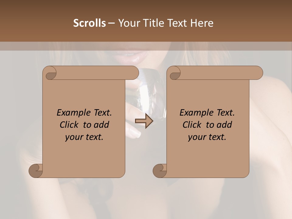 Beautiful Lady Mug PowerPoint Template