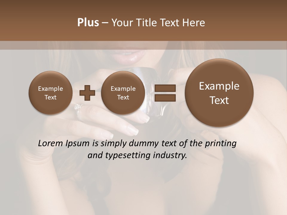 Beautiful Lady Mug PowerPoint Template