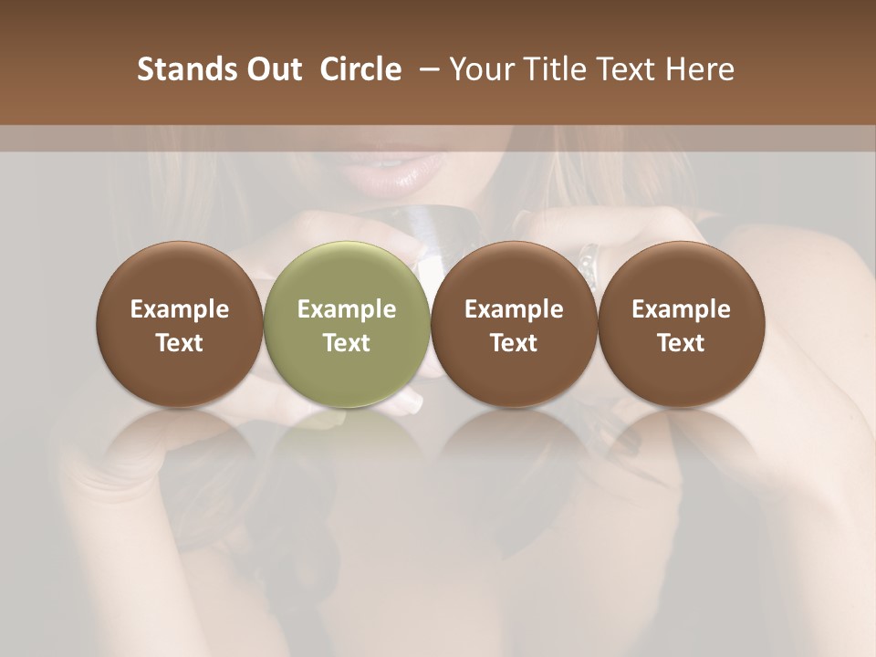 Beautiful Lady Mug PowerPoint Template